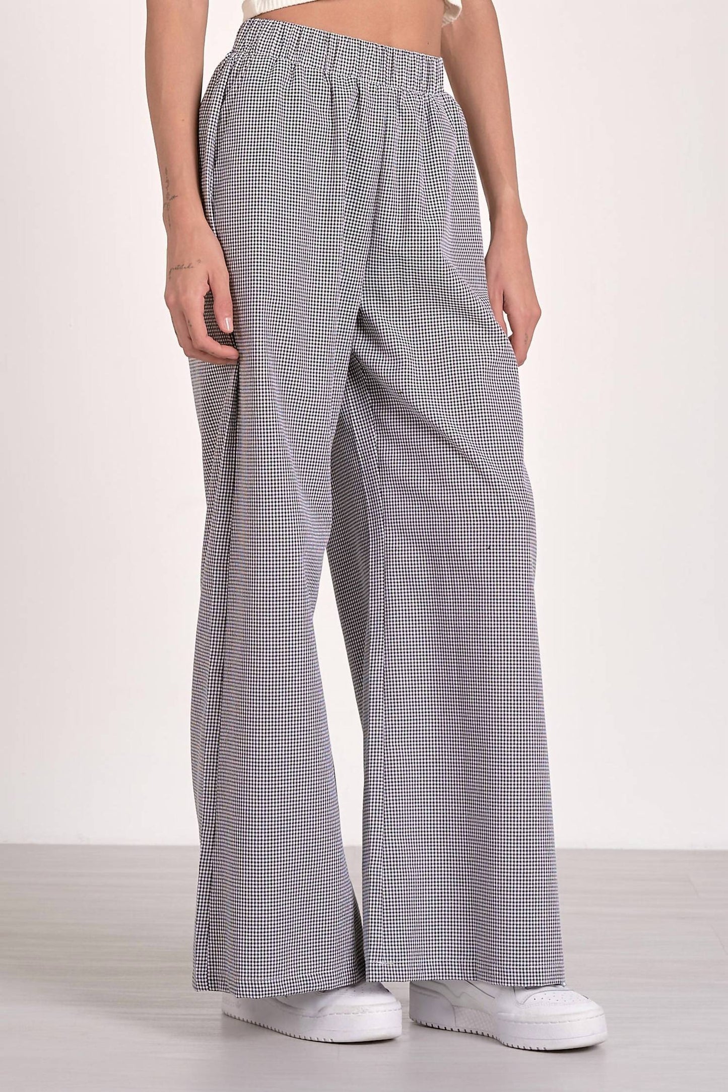 Elan - Gingham Wide Leg Pants