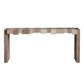 Modern Rustic Console Table - 71" Entryway Table with Sculpted Block Design