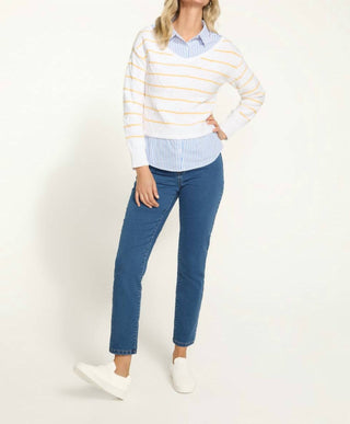 Fdj - Long Sleeve Mix Media Sweater