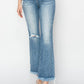 Risen - High Rise Crop Bootcut Fray Jeans