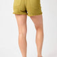 Judy Blue - Mid Rise Garment Dyed Fray Hem Shorts