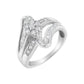 10K White Gold 1/2 cttw Diamond Cluster Ring (H-I Clarity, I2-I3 Color) - Size 6