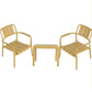 3 Piece Indoor / Outdoor Leisure Table And Chair Set