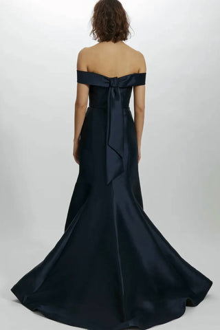 Amsale - Mikado Off-the-shoulder Gown With Bow