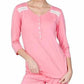 Twelve Eighty Eight - Misha Elbow Sleeve Pullover Top Pajama Set