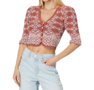 Free People - Geometric Floral Cardigan