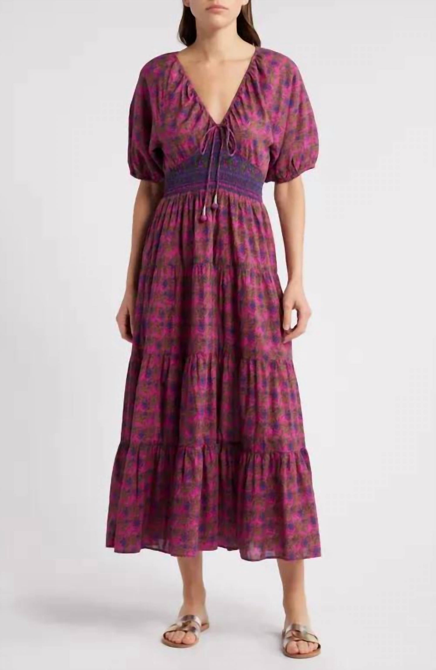 Saylor - The Amyra Block Print Midi Dress