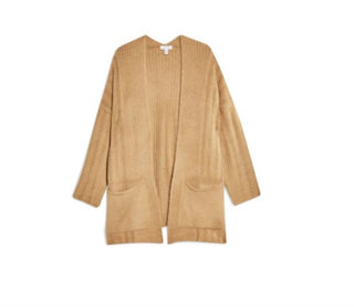 Topshop - Open Front Knit Oversized Sweater Cardigan