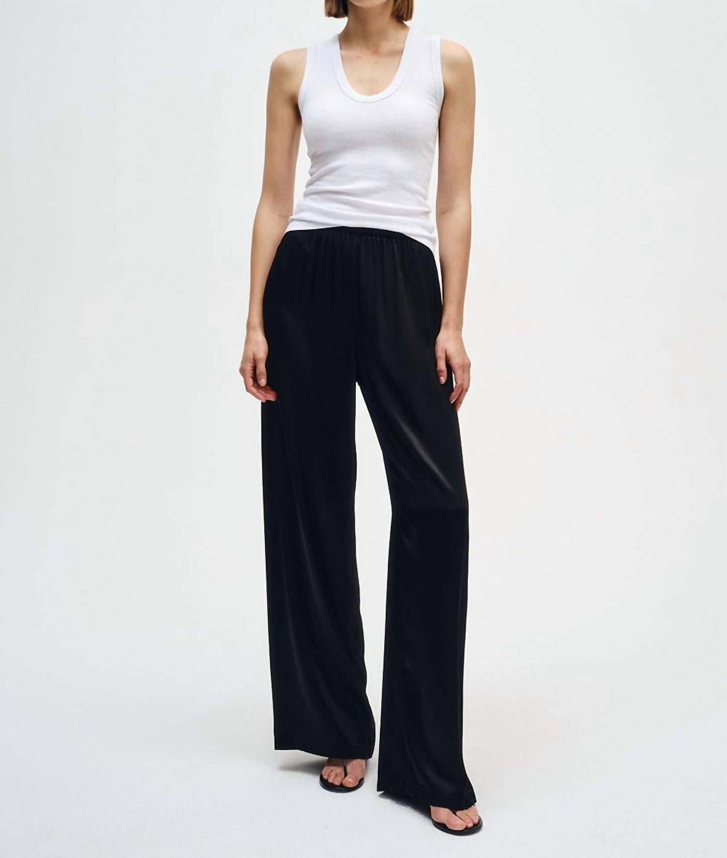 Enza Costa - Women's Satin Wide Leg Pants