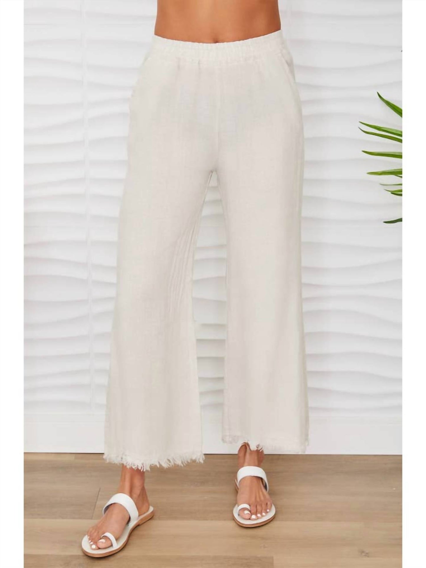 Milio Milano - Linen pant fringe hem