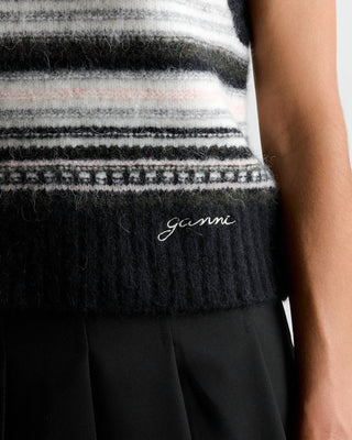 Ganni - Soft Wool Stripe Vest