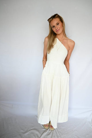 Elan - Elysian Grace One-Shoulder Maxi Dress