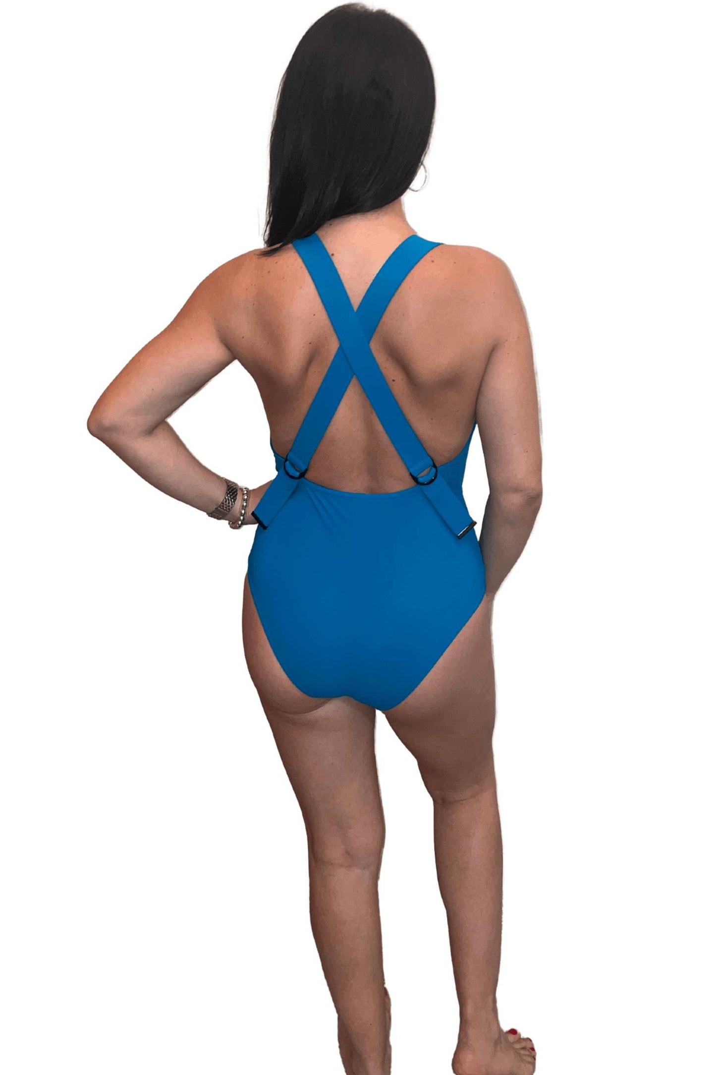 Karla Colletto - Maren Plunge Neck Cross Back One-piece