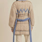 &Merci - Balloon Sleeved Tied Cardigan