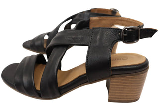 Bueno - Women's European Leather Mid Heel Sandal
