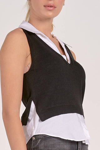 Elan - Orly Sweater Vest Top