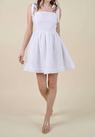 B.Right - Floral Tie Shoulder Mini Dress