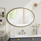Iron Art Oval Retro Mirror in Gold with Antique Effect