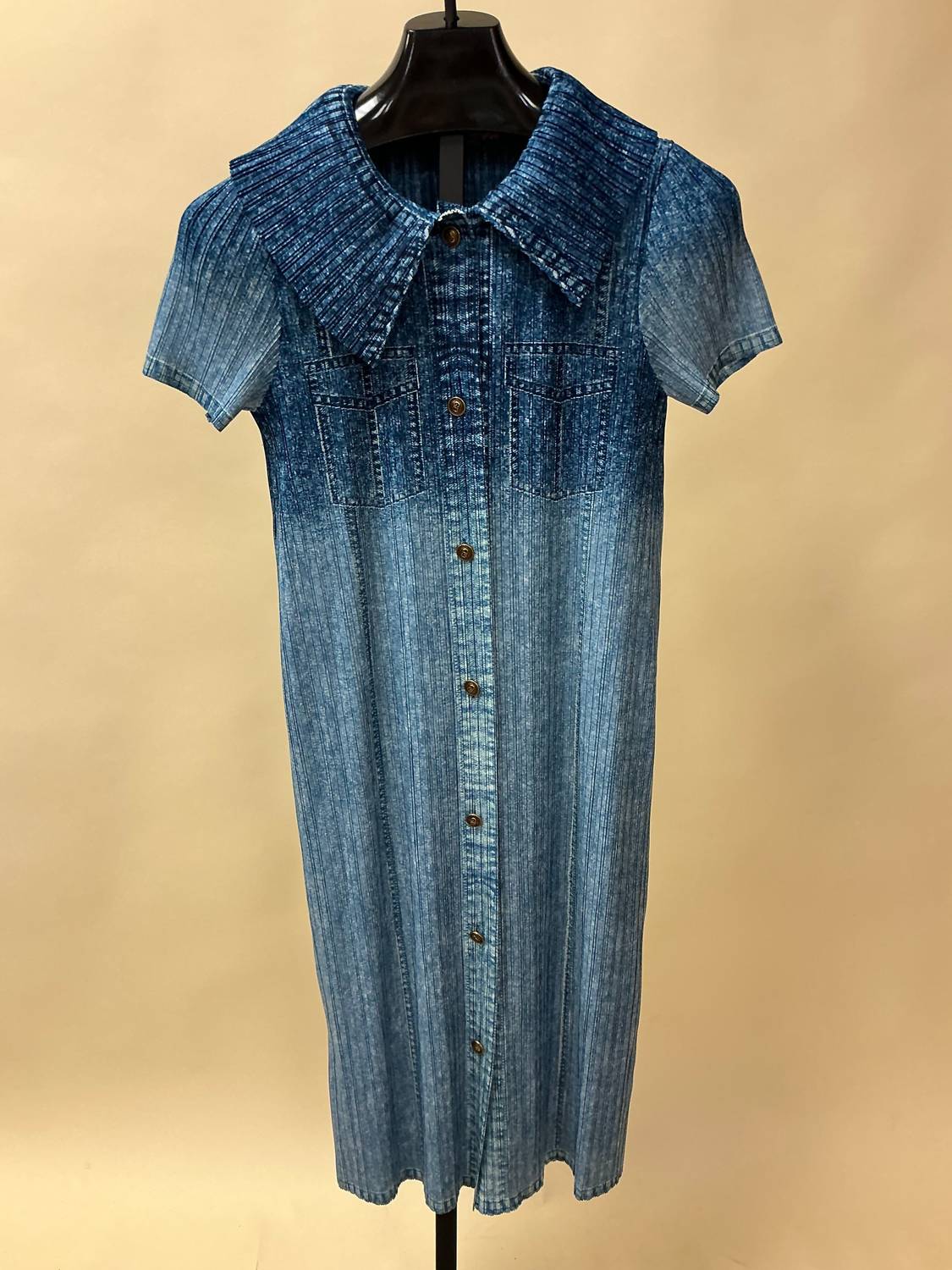 Beulahstyle - Women's Shirtwaist Denim Dress