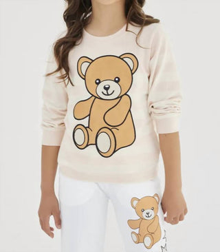 Sasha+Z - Bear Printed Cotton Sweatshirt
