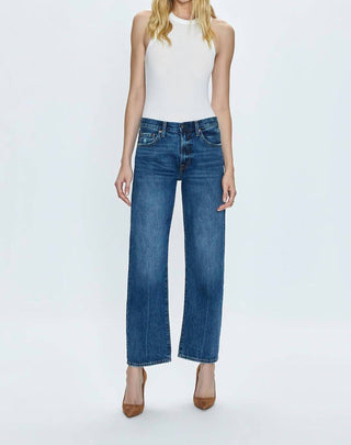 Pistola - Lexi Mid Rise Bowed Straight Jeans