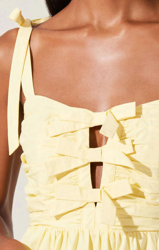 Astr - Helia Bow Front Midi Dress