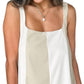 Mable - Linen Color Block Sleeveless A-line Mini Dress