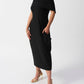 Joseph Ribkoff - Off-shoulder Silky Knit Midi Dress