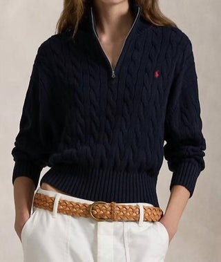 Polo Ralph Lauren - Cable Knit Cotton Quarter Zip Sweater