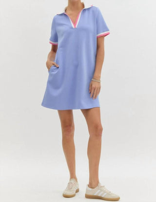 Entro - Kandi Collared Pullover Knit Dress