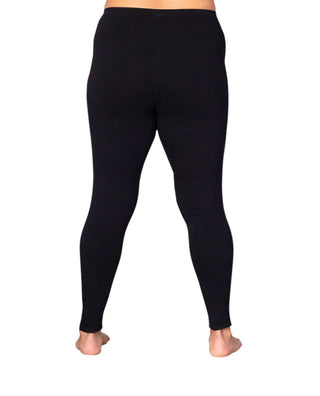 On The Plus Side - Plus Size Solid Cotton Lycra Leggings