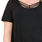 Entro - Modal Strappy Tee Shirt Dress - Plus