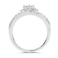 0.54 Carat Genuine White Diamond 14K White Gold Ring (G-H Color, SI1-SI2 Clarity)