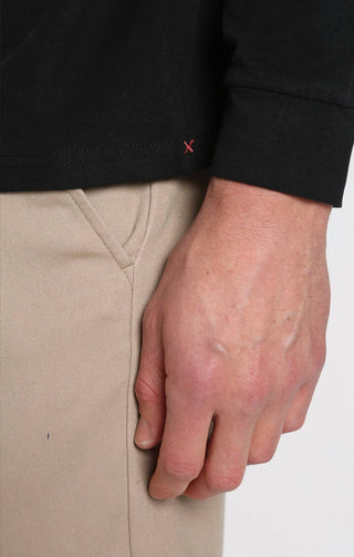 Jachs New York - Bryant Long Sleeve Sueded Cotton Crewneck Shirt