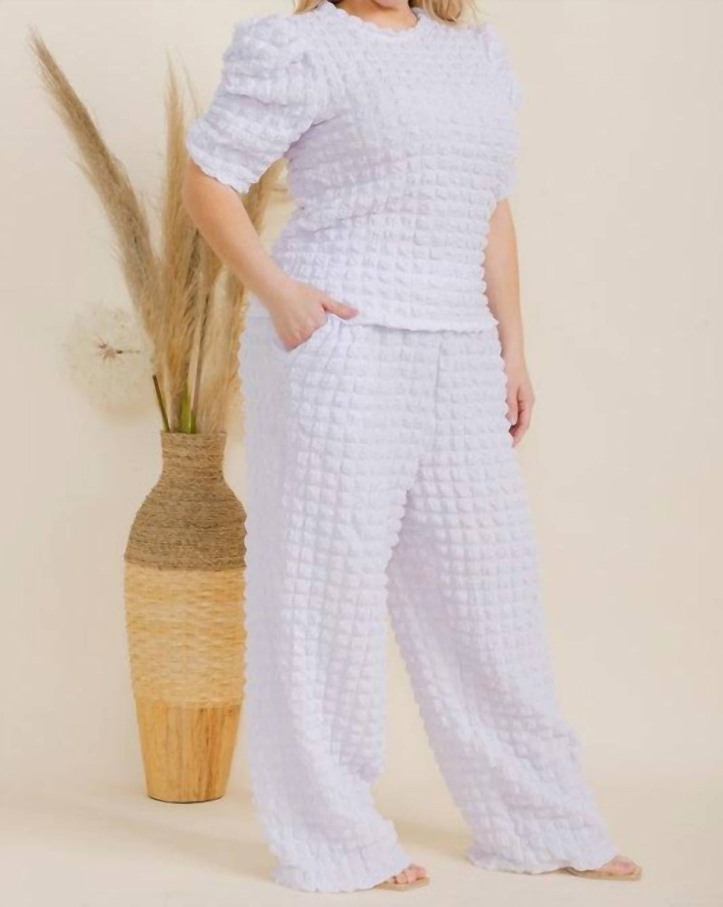 Karen T Design - Bubble Textured Two-piece Set