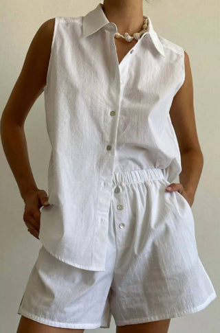 Donni. - Sandwash Sleeveless Shirt Top