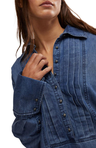 Free People - After Hours Denim Top
