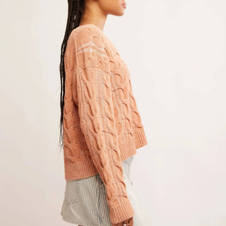 Free People - Washed Cable Sweater