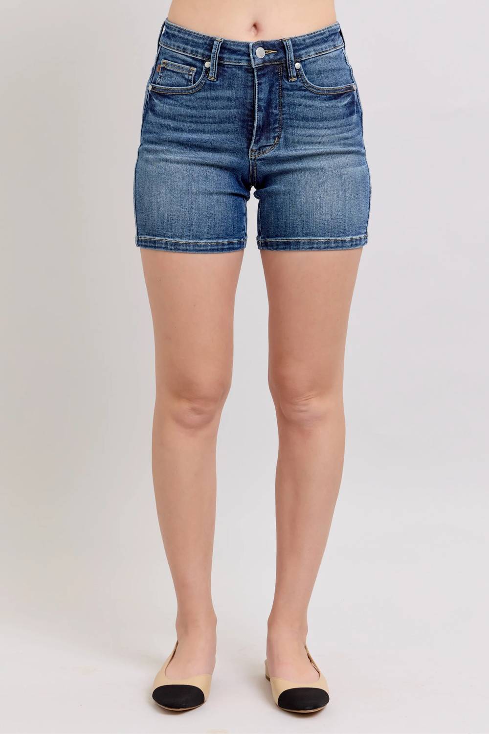 Judy Blue - High Rise Slim Denim Shorts