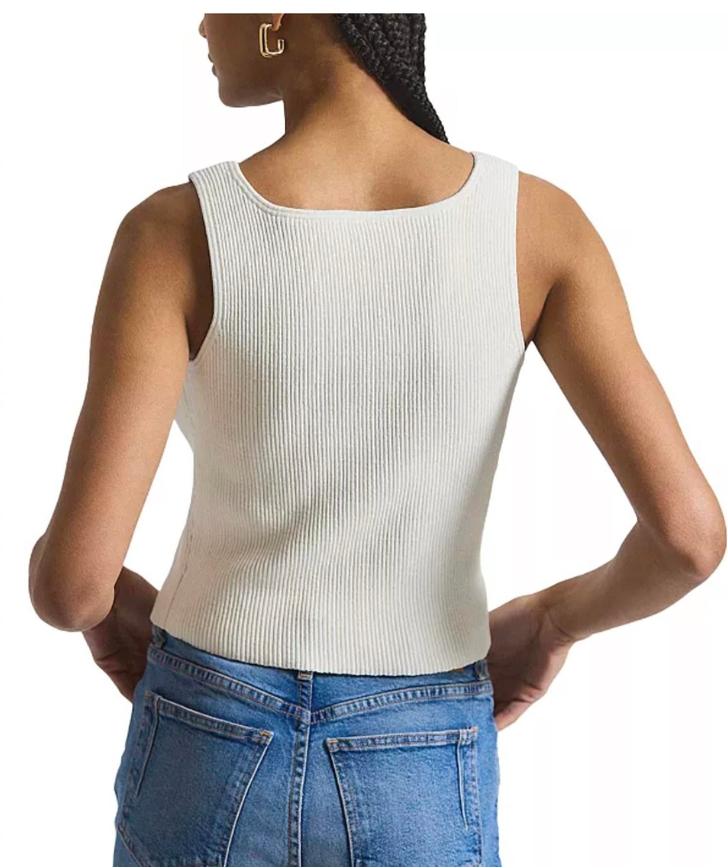 Derek Lam 10 Crosby - Sain Rib Knit Sweater Tank