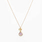 Avenue Chic - Women's Tiny Orchid Drop Pendant Necklace