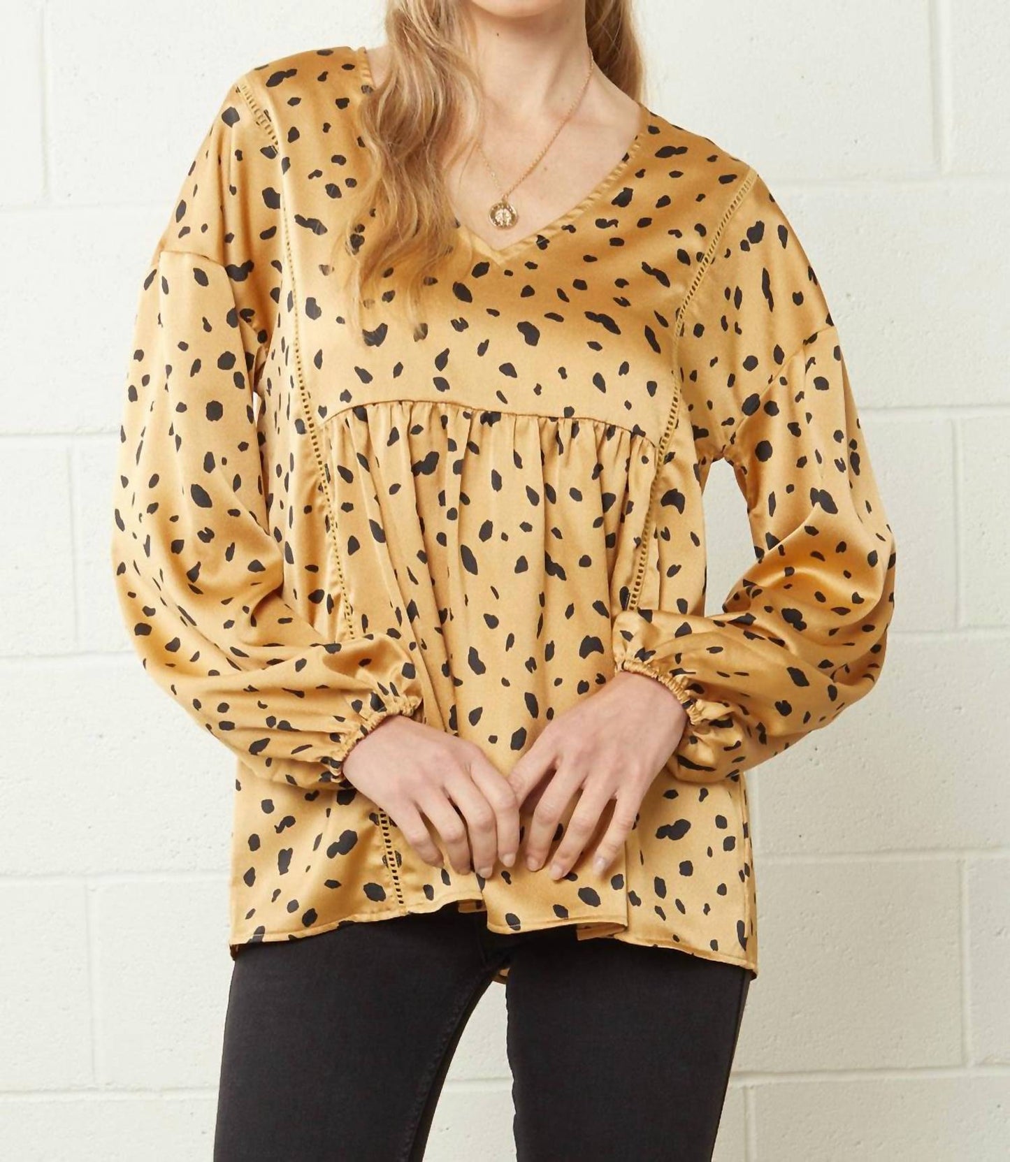 Entro - Leopard & Babydoll Blouse