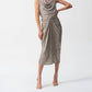 Joseph Ribkoff - Foiled Draped Pencil Skirt