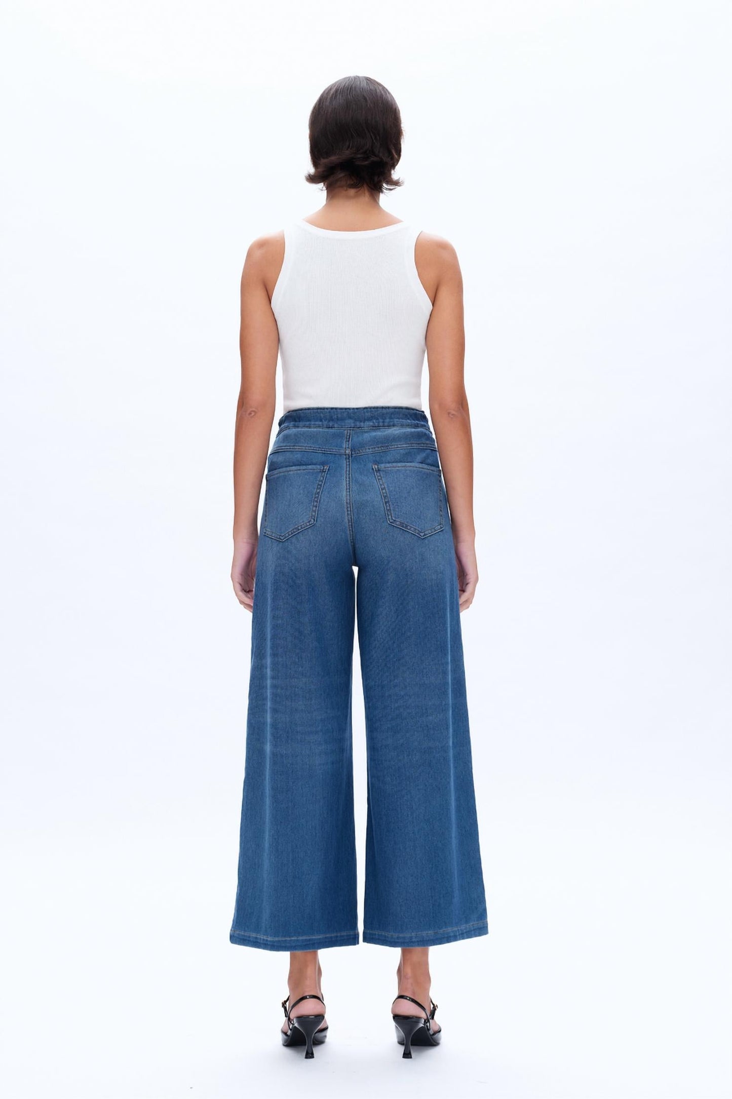 Bayeas - Women's High Rise Wide Leg Jean