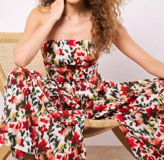 Apricot - Ikat Floral Print Jumpsuit