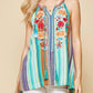 Andree By Unit - Striped Embroidered Tank Top