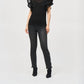 Joseph Ribkoff - Black Chiffon Ruffled Sleeve Turtle Neck Top