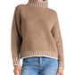 Elan - Sky Mock Neck Sweater