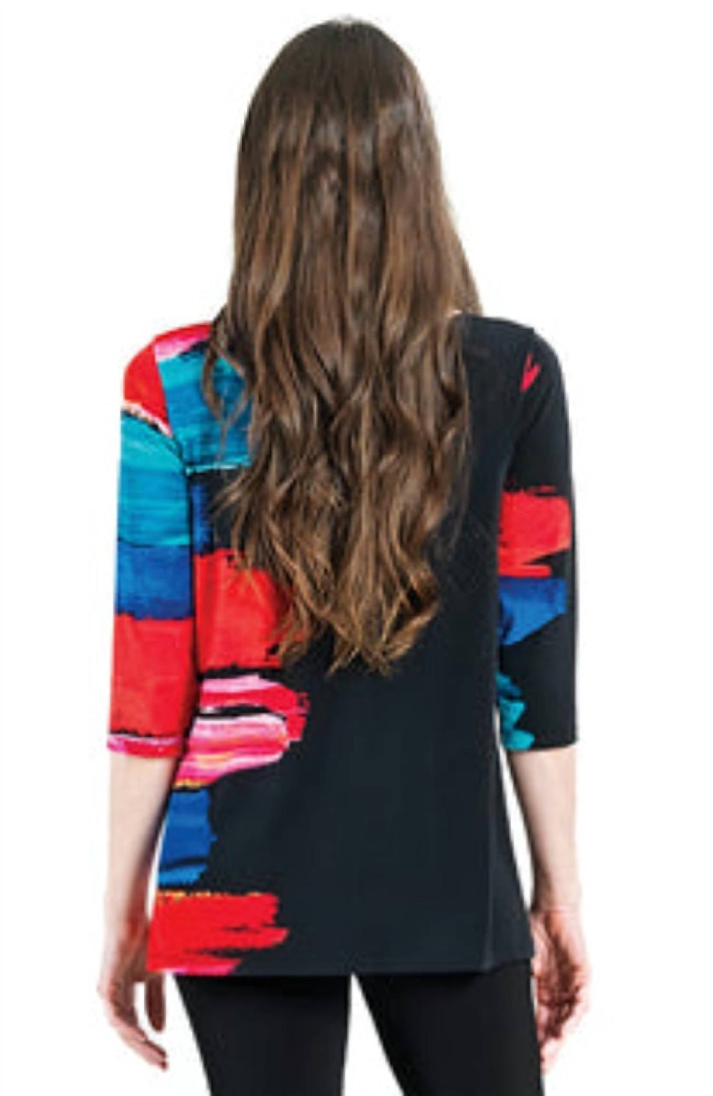 Clara Sunwoo - Red Paint Stroke Scoop Neck Tunic