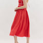Entro - Scarlet Pink Piping Midi Dress